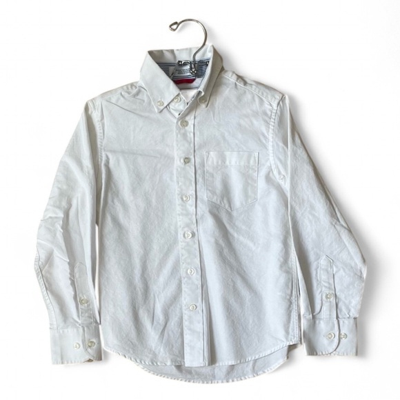 Izod Clean White Polo Classic Long sleeve Button Down Boys Size 8 - Picture 1 of 4